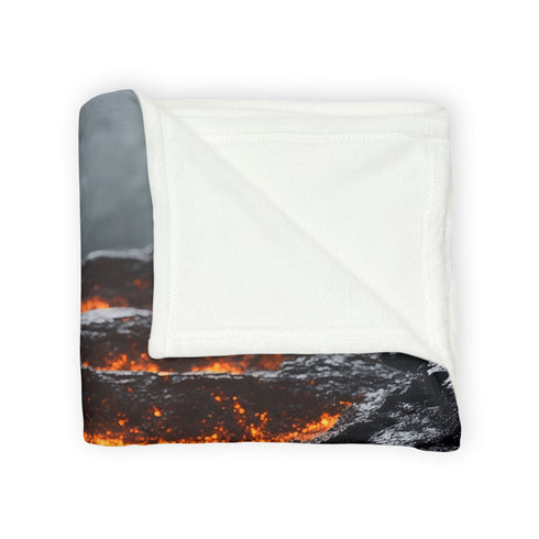 Lava Staircase in Frozen Jungle Plush Fleece Throw Blanket