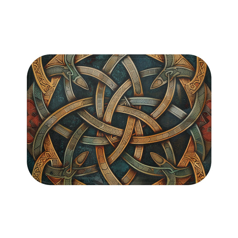 Celtic Knot Bath Mat - Intricately designed pattern for elegant bathroom décor.