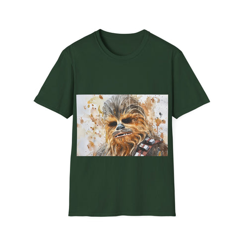 Chewbacca Watercolor Tshirt in Charcoal, Crew Neck, Regular Fit, DTG