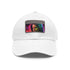 Neon watercolor dreams baseball hat with white patch. Unisex cotton accessory.
