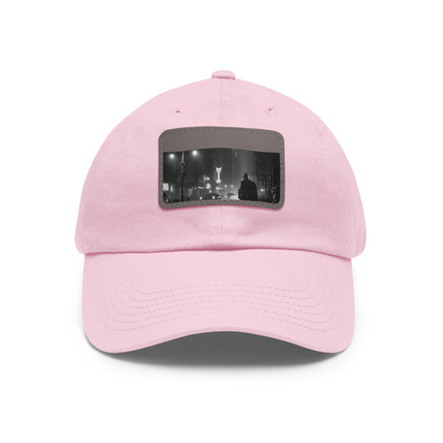 Dark Knight Gotham City Cap with White Rectangle Patch Unisex Vegan.