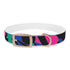 Neon graffiti dog collar in black onyx for urban chic style.
