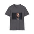 Charcoal cotton crew neck t-shirt with Leonardo DiCaprio design regular fit