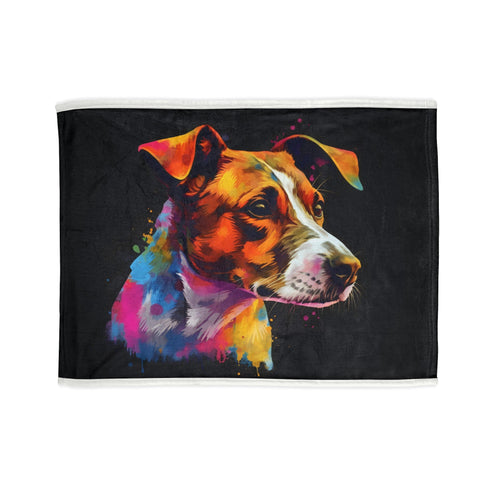 Jack Russell Joy Blanket: vibrant sublimation print cozy blanket restful sleep