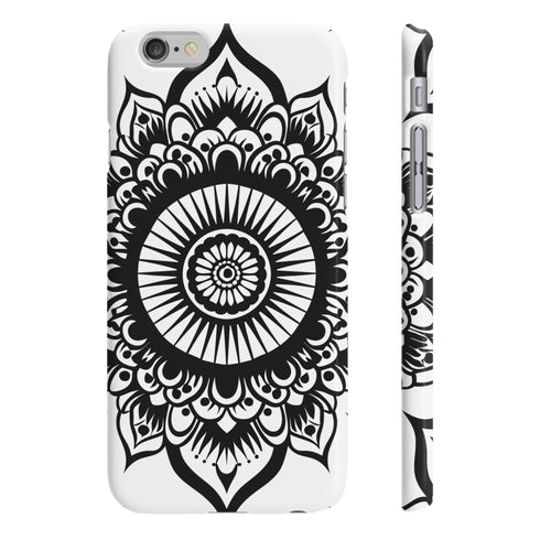 Mandala pattern iPhone 7 Plus glossy phone case for serenity seekers.