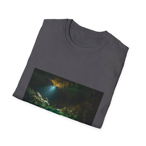 Subterranean Tapestry T-Shirt: Charcoal color, crew neck, regular fit.
