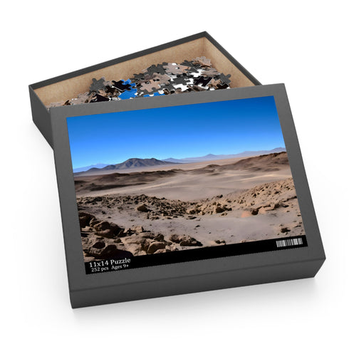 Desert oasis jigsaw puzzle, vibrant colors capture Atacama Desert's beauty.
