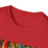 Charcoal crew neck cotton T-shirt with intricate fractal pattern for summer