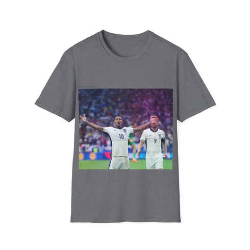 Jude Bellingham Charcoal Crew Neck Cotton T-Shirt in Size S.