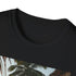 Vibrant charcoal T-shirt capturing Zanzibar's market essence; perfect for summer.