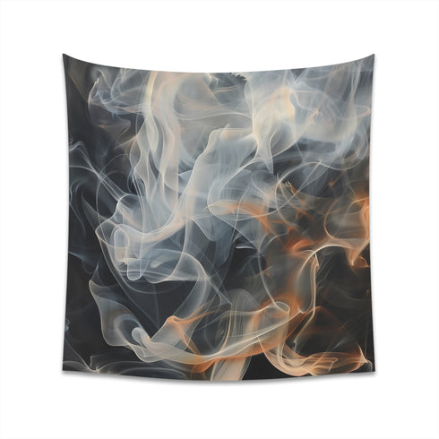 Smoke Dreams Abstract Tapestry: Ethereal smoke patterns evoke mystique, high-quality material, perfect for all seasons, great gift. Available in 34 x 40 and 57 x 57 sizes. Shop now!