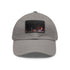 Berlin Night Skyline Cap in White with Light Brown Rectangle patch.