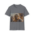 Chewbacca watercolor tee in charcoal, perfect for Star Wars fans.