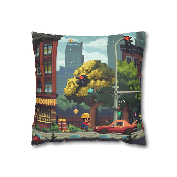 8-Bit Dreams Pillowcase - Retro Gamer Pixelated Design, High-Quality Material, Perfect Gift