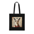 Llama Drama Tote Bag in Black Cotton for Accessories and Totes