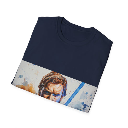 Obi Wan Blue Lightsaber Tee in Charcoal color, small size.