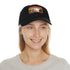 Melbourne Tram Style Baseball Cap in White with Light Brown Patch