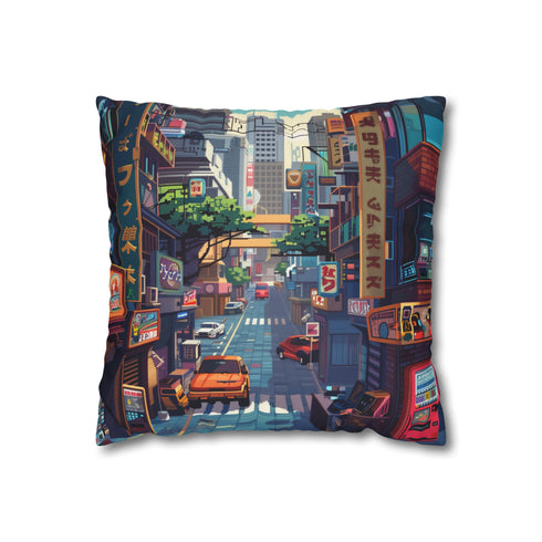 Pixel art arcade dreams pillowcase - vibrant, nostalgic design for retro gaming charm in your bedroom decor! High-quality, comfortable & stylish, perfect for all seasons. Makes a great gift. Shop now!