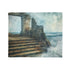Crystal Tide Sweeping over Ruins Plush Fleece Throw Blanket
