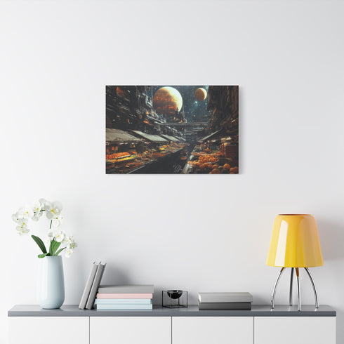 Floating Market in Space — Canvas Wall Art — Product Detail View 7