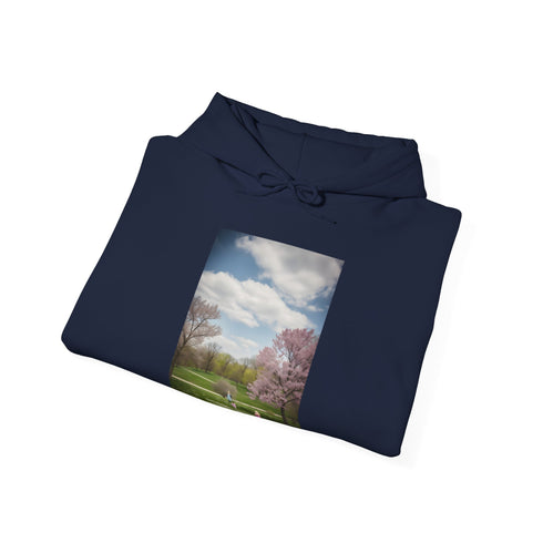 Spring Bloom Family Fun Hoodie in Navy with Regular Fit