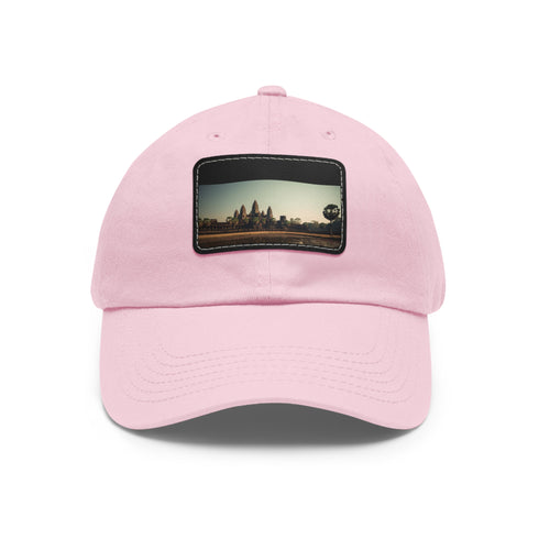 Angkor Wat Tribute Cap in White with Light Brown Patch