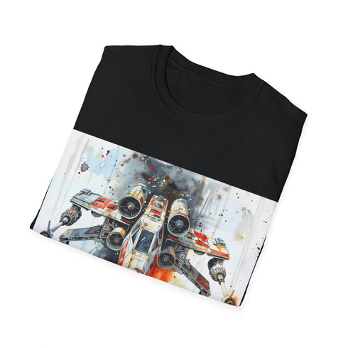 Charcoal cotton X Wing Star Wars tee for men and women.