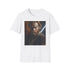 Charcoal cotton T-shirt featuring Obi-Wan Kenobi's vibrant painted portrait
