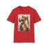 Charcoal cotton crew neck T-shirt featuring vibrant Bumblebee graphic