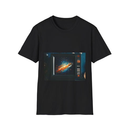 Retro Synthwave Cosmos VHS Graphic Unisex Softstyle T-Shirt – Prints With Passion (View 2)