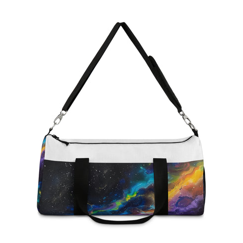 Vibrant Galaxy Neon Small Duffel Bag for All Your Adventures