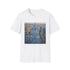 Watercolor charcoal t-shirt showcasing Art Deco Chrysler Building in regular fit