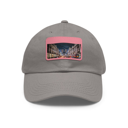Stylish white baseball cap with iconic Oxford Street London sign.