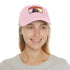 First Lady Neon Dreams Baseball Cap in White with Light Brown Patch