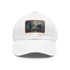 Galactic Empire Tie Fighter white cotton hat with light brown rectangle patch.
