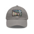 New York Subway watercolor snapback cap in white with light brown patch.
