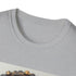 Charcoal steampunk T-shirt with intricate Victorian gear design and soft cotton fabric