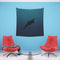 Whale's Grace: A Minimalist Tapestry | Wall Tapestry | All Over Print, AOP, Decor, Halloween, Home & Living, Home Decor, Indoor, Spring Essentials, Sublimation, Tapestry | Prints with Passion