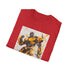 Charcoal crew neck T-shirt with Bumblebee graphic and comfortable cotton fabric