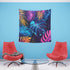 Neon Oasis: A Tropical Paradise Tapestry | Wall Tapestry | All Over Print, AOP, Decor, Halloween, Home & Living, Home Decor, Indoor, Spring Essentials, Sublimation, Tapestry | Prints with Passion