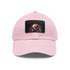 Stylish white rectangle cap with Mayweather's bald sunglasses watercolor design.