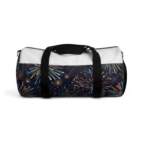 Festive Fireworks Small Duffel Bag with All Over Print Design