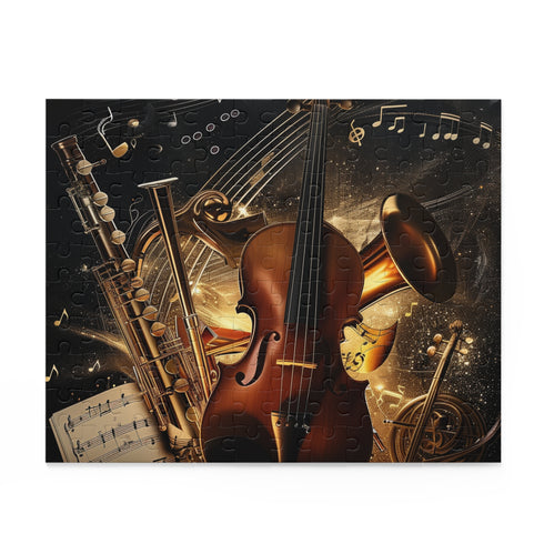 Musical Harmony Puzzle Set - Engaging jigsaw with music notes and instruments, perfect for all ages