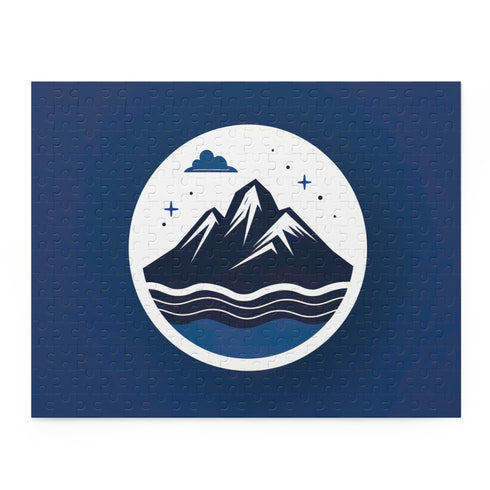 Mountain Logo Jigsaw Puzzle - Piece together stunning mountain landscape puzzle, perfect for nature lovers.