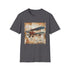 Charcoal vintage airplane adventure t-shirt soft cotton crew neck summer essential