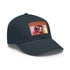 Neon Dreams Hugh Jackman watercolor baseball cap, white light brown patch.