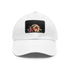 Beagle Babe Baseball Cap in White with Light Brown Patch