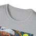 Charcoal cotton T-shirt with bold Nadal tennis painting design