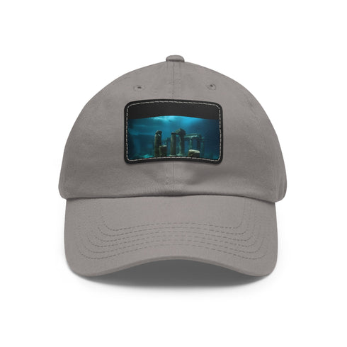 Lost City Explorer Cap in White with Light Brown Patch, Unisex Hat