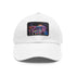 Psychedelic Mushroom Trucker Hat - White cotton with light brown patch.